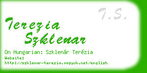 terezia szklenar business card