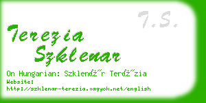 terezia szklenar business card